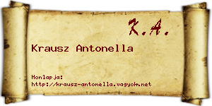 Krausz Antonella névjegykártya